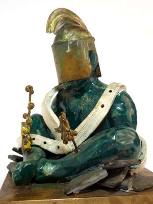 Art Modern Ceramic Warrior Sculpture-GKB-841315