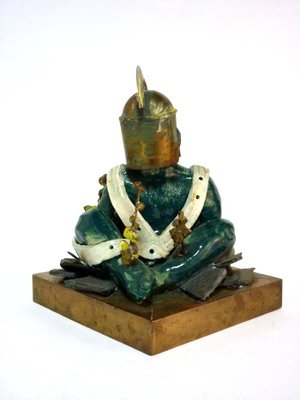 Art Modern Ceramic Warrior Sculpture-GKB-841315