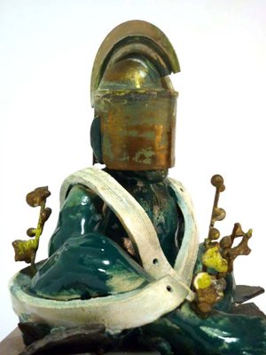 Art Modern Ceramic Warrior Sculpture-GKB-841315