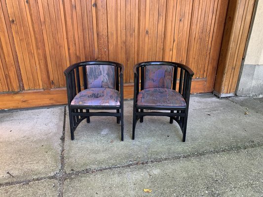 Art Nouveau Armchairs in the style of Josef Hoffmann, 1920, Set of 2-OXJ-1721924