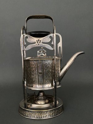 Art Nouveau Arts and Crafts GBN Samovar in Silver Metal, 1890s-QKG-1795372