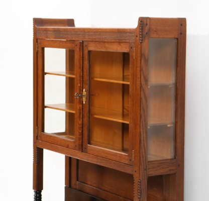 Art Nouveau Arts & Crafts Oak Cupboard by Jac. Van Den Bosch for T Binnenhuis, 1890s-MY-1432093