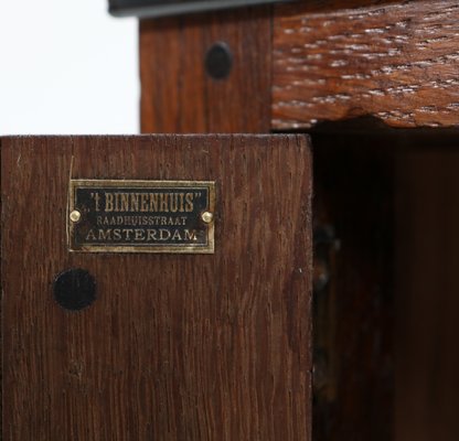 Art Nouveau Arts & Crafts Oak Cupboard by Jac. Van Den Bosch for T Binnenhuis, 1890s-MY-1432093