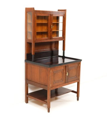 Art Nouveau Arts & Crafts Oak Cupboard by Jac. Van Den Bosch for T Binnenhuis, 1890s-MY-1432093