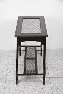 Art Nouveau Austrian Inlayed Glass Plates Side Table, 1910s-TQA-1322111