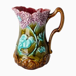 Art Nouveau Barbotine Pitcher from Manufacture d'Onnaing, 1900s-RIU-1342459