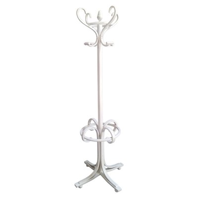 Art Nouveau Bent Beech & White Lacquered Coat Rack in Thonet style-NJV-1311173