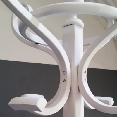 Art Nouveau Bent Beech & White Lacquered Coat Rack in Thonet style-NJV-1311173