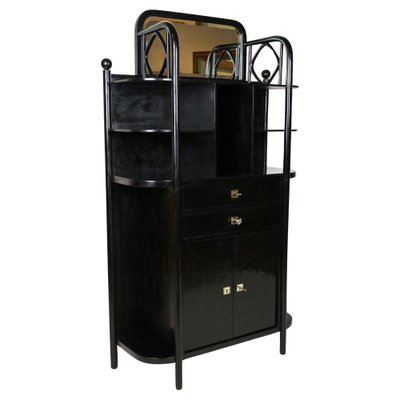 Art Nouveau Black Display Cabinet attributed to Josef Hoffmann for Thonet, 1905-TQA-1796927