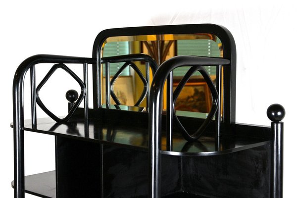 Art Nouveau Black Display Cabinet attributed to Josef Hoffmann for Thonet, 1905-TQA-1796927