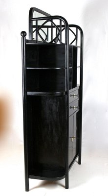 Art Nouveau Black Display Cabinet attributed to Josef Hoffmann for Thonet, 1905-TQA-1796927