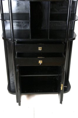 Art Nouveau Black Display Cabinet attributed to Josef Hoffmann for Thonet, 1905-TQA-1796927