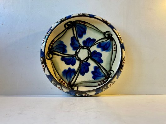 Art Nouveau Bowl in Hand-Glazed Ceramic from Annashåb, 1920s-LCR-1239204