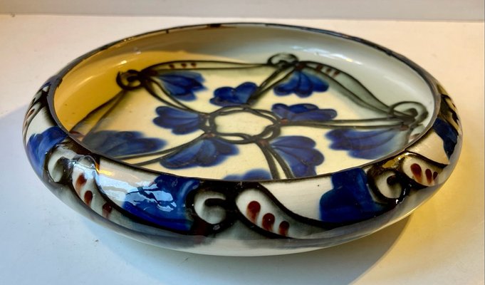 Art Nouveau Bowl in Hand-Glazed Ceramic from Annashåb, 1920s-LCR-1239204