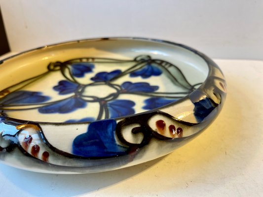 Art Nouveau Bowl in Hand-Glazed Ceramic from Annashåb, 1920s-LCR-1239204