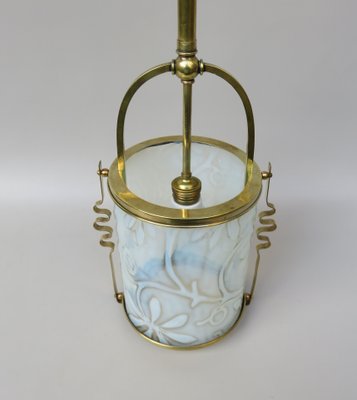 Art Nouveau Brass Ceiling Light-EY-1175416