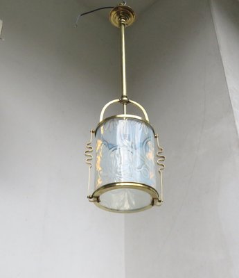 Art Nouveau Brass Ceiling Light-EY-1175416