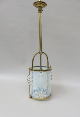 Art Nouveau Brass Ceiling Light-EY-1175416