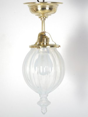 Art Nouveau Brass Ceiling Light, Austria, 1910s-IND-1760176