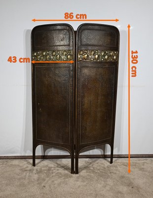 Art Nouveau Brass Screen, 1900-RVK-1793624