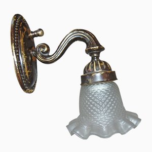 Art Nouveau Brass Wall Lamp-CAQ-999086