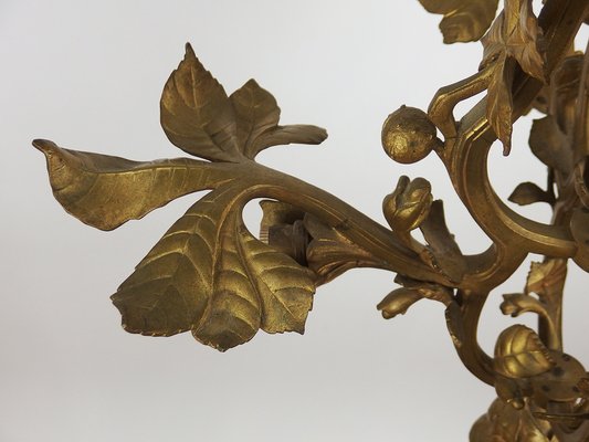 Art Nouveau Bronze Chandelier, 1890s-LW-1804606