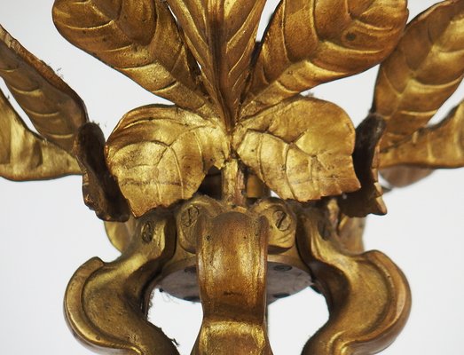 Art Nouveau Bronze Chandelier, 1890s-LW-1804606