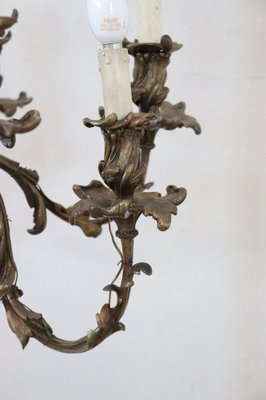 Art Nouveau Bronze Chandelier, 1900s-DCO-954096