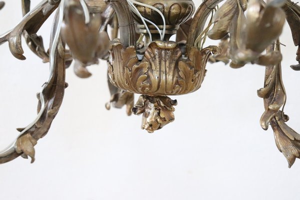 Art Nouveau Bronze Chandelier, 1900s-DCO-954096