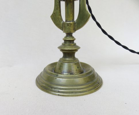 Art Nouveau Bronze Table Lamp-EY-1358263