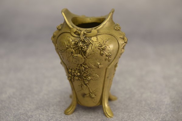 Art Nouveau Bronze Vase by Louchet Ciseleur, 1900s-NEN-2023677