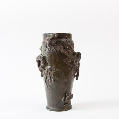 Art Nouveau Bronze Vase from Gustave-Joseph Cheret-FSD-605638