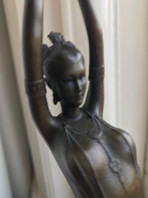 Art Nouveau Bronze Woman with Pigeon from Antoinette-DVX-1196342