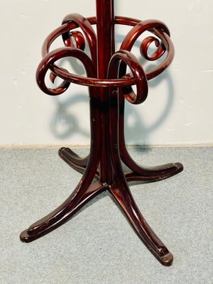 Art Nouveau Brown Beech Coat Rack-NUO-1285512