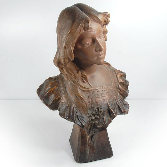 Art Nouveau Bust by Ricardo Aurilli, 1900