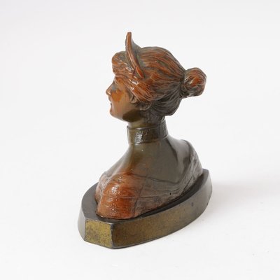 Art Nouveau Bust of Woman in Babbitt-IXK-1057934