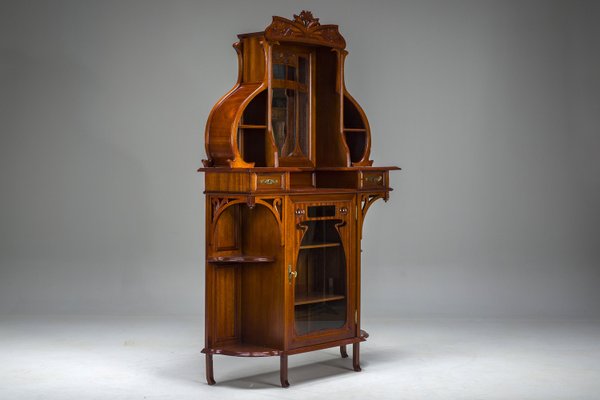 Art Nouveau Cabinet with Mirror, 1890s-ZZH-2038032