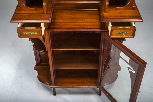 Art Nouveau Cabinet with Mirror, 1890s-ZZH-2038032