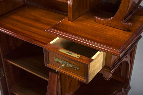 Art Nouveau Cabinet with Mirror, 1890s-ZZH-2038032