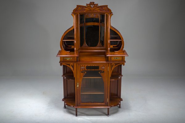 Art Nouveau Cabinet with Mirror, 1890s-ZZH-2038032