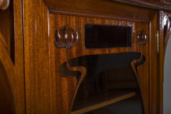 Art Nouveau Cabinet with Mirror, 1890s-ZZH-2038032