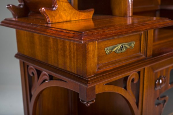 Art Nouveau Cabinet with Mirror, 1890s-ZZH-2038032