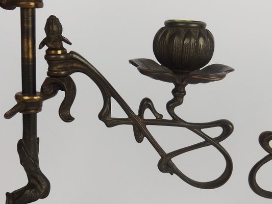 Art Nouveau Candlesticks, 1890s, Set of 2-LW-2024680