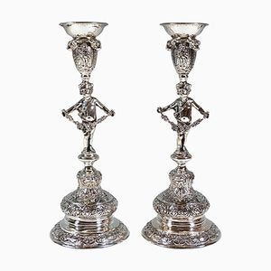 Art Nouveau Candlesticks with Putto, Vienna, 1890s, Set of 2-EMT-1763723