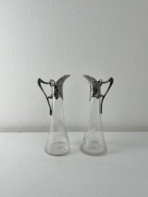 Art Nouveau Carafe without Closure from WMF, 1890s, Set of 2-KKG-1705867