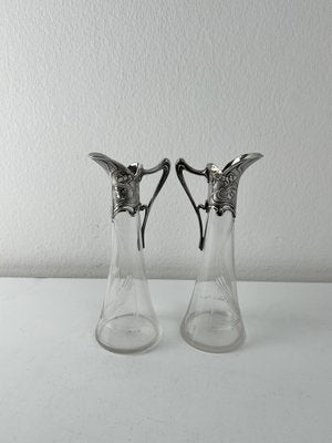 Art Nouveau Carafe without Closure from WMF, 1890s, Set of 2-KKG-1705867