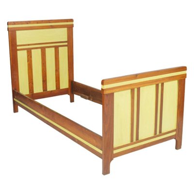 Art Nouveau Carved and Painted Solid Cherrywood Daybed, 1920s-NJV-660523