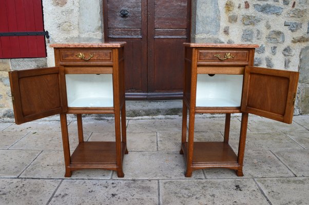 Art Nouveau Carved Bedroom Set attributed to Louis Majorelle, Set of 4-XNH-1017691