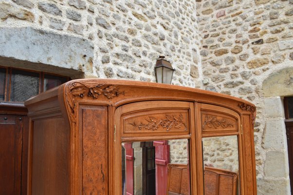 Art Nouveau Carved Bedroom Set attributed to Louis Majorelle, Set of 4-XNH-1017691