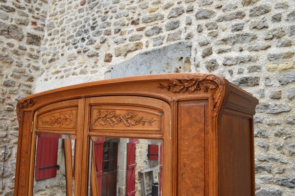 Art Nouveau Carved Bedroom Set attributed to Louis Majorelle, Set of 4-XNH-1017691